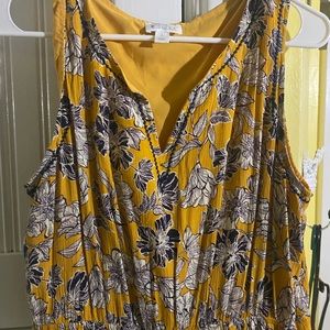 Market & Spruce yellow floral dress